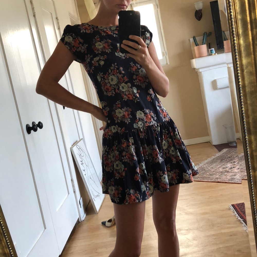 Navy flower dress